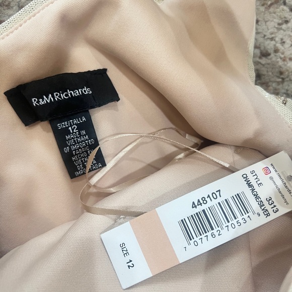 R & M Richards Sleeveless Two Tone Sequin Formal Gown wedding guest size 12 SPO - Picture 12 of 12